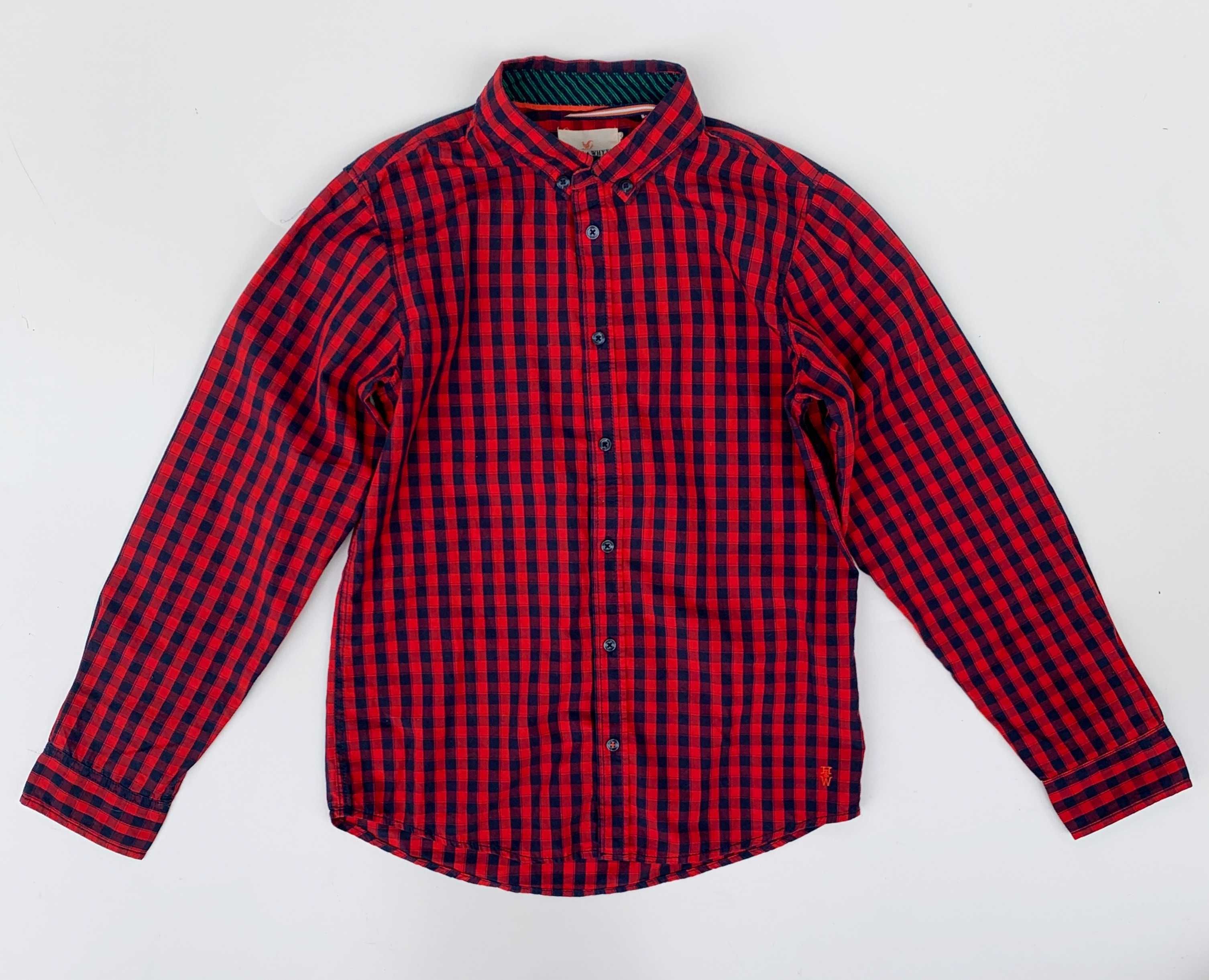 Koszula Czerwona Kratka Lindex 158 cm 12 13 lat Kratkę