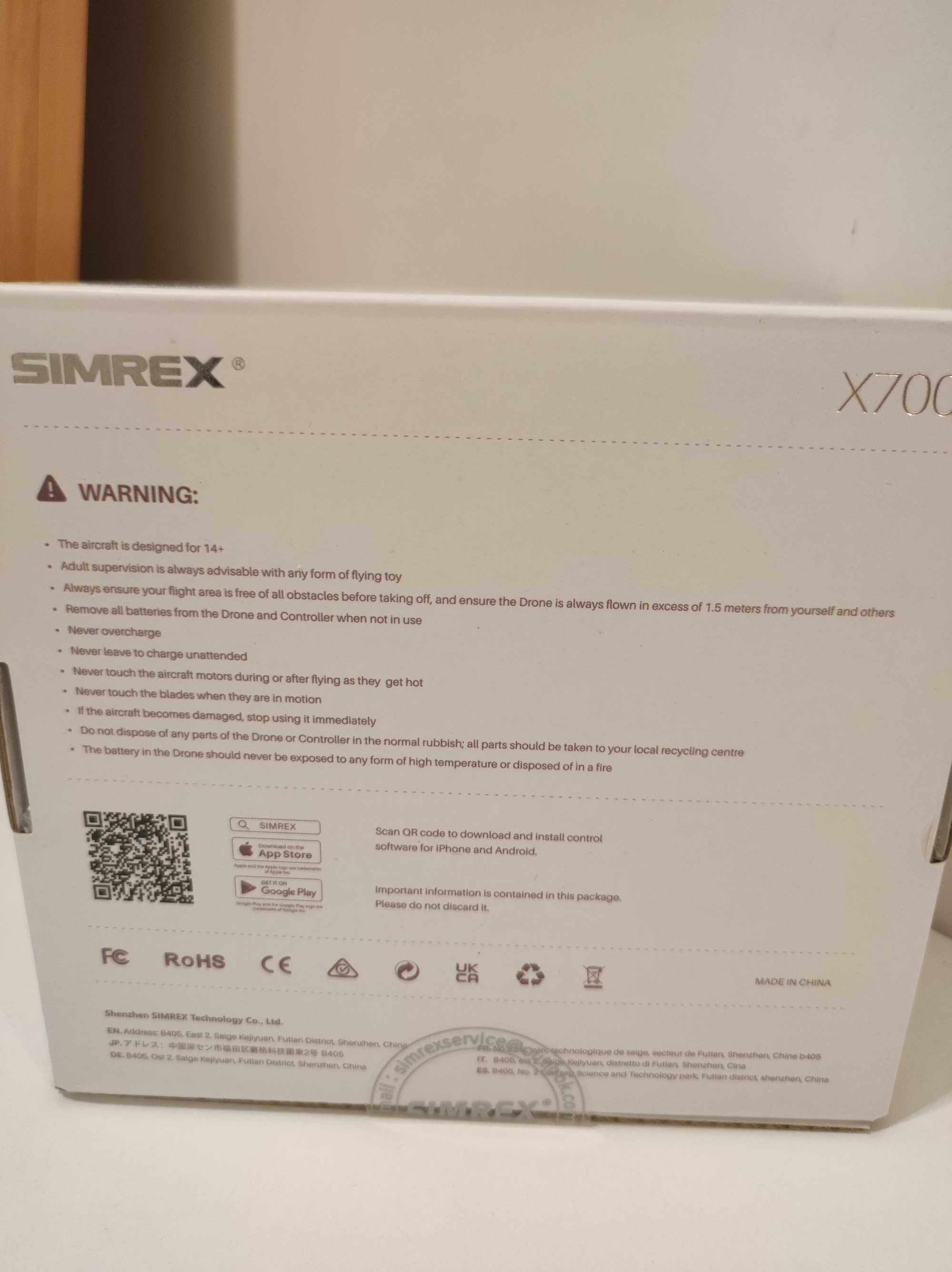 Dron SIMREX X700 kamera 720P, 2 baterie