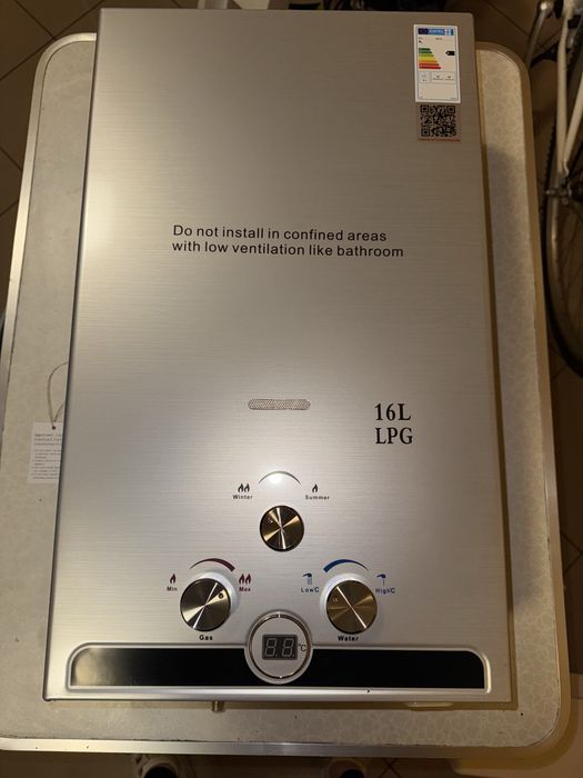 Gazowy Podgrzewacz do Wody LPG 12L Nowy