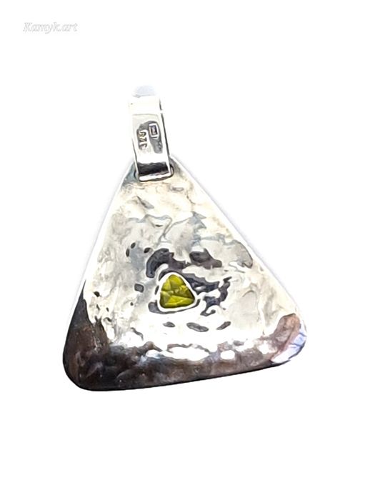 Wisiorek Srebro 925 Naturalny Peridot Handmade