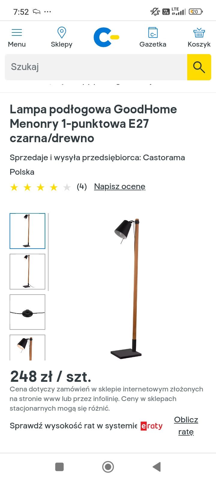 Lampa podłogowa menonry goodhome