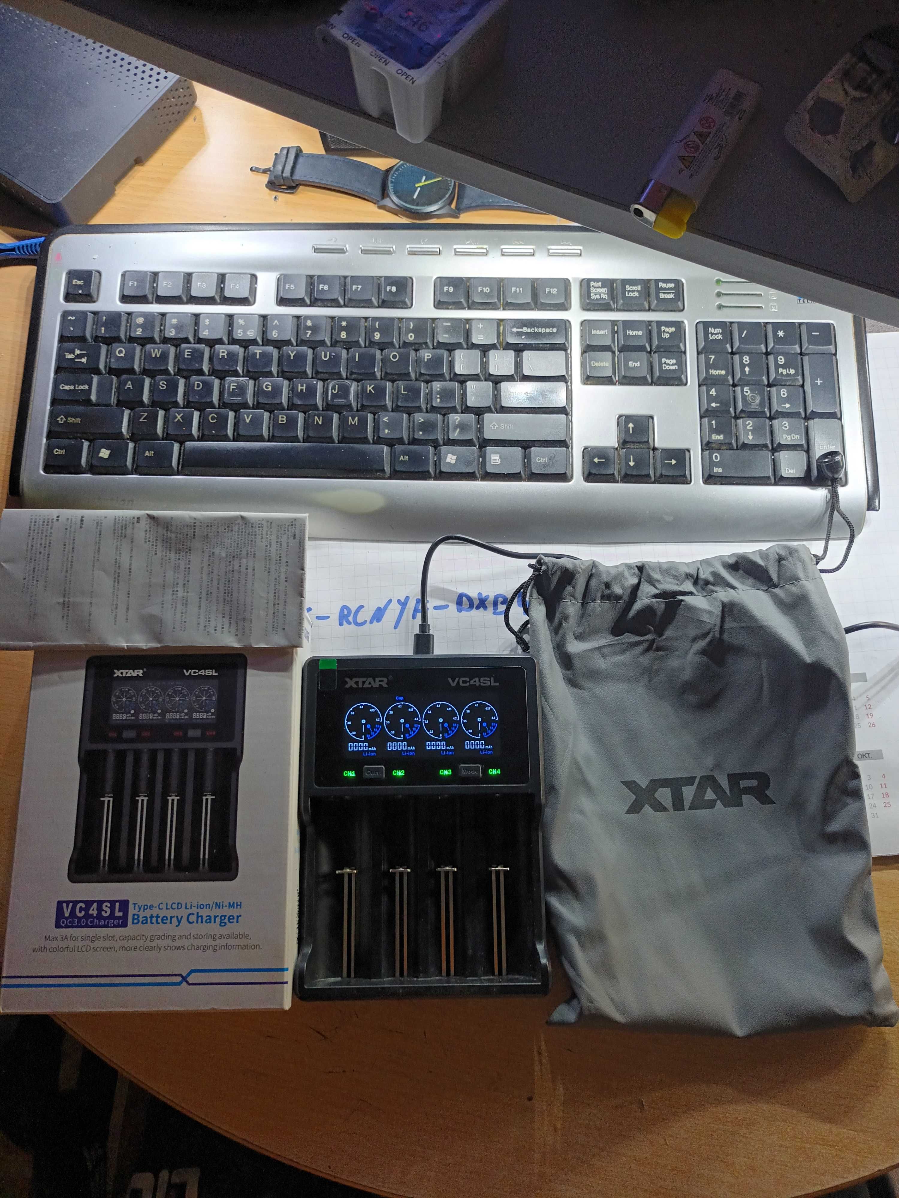 Ładowarka XTAR VC4SL do ogniw Li-ION oraz Ni-MH/Ni-CD 4 kanały, USB-C