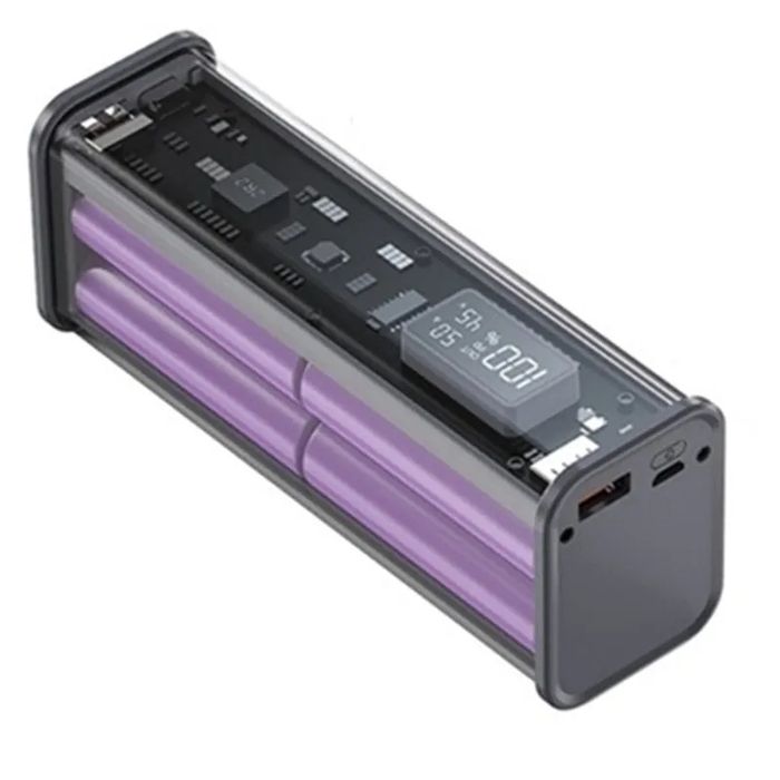 Корпус повербанку прозрачный 8х18650, QC, 22,5w, швидка зарядка