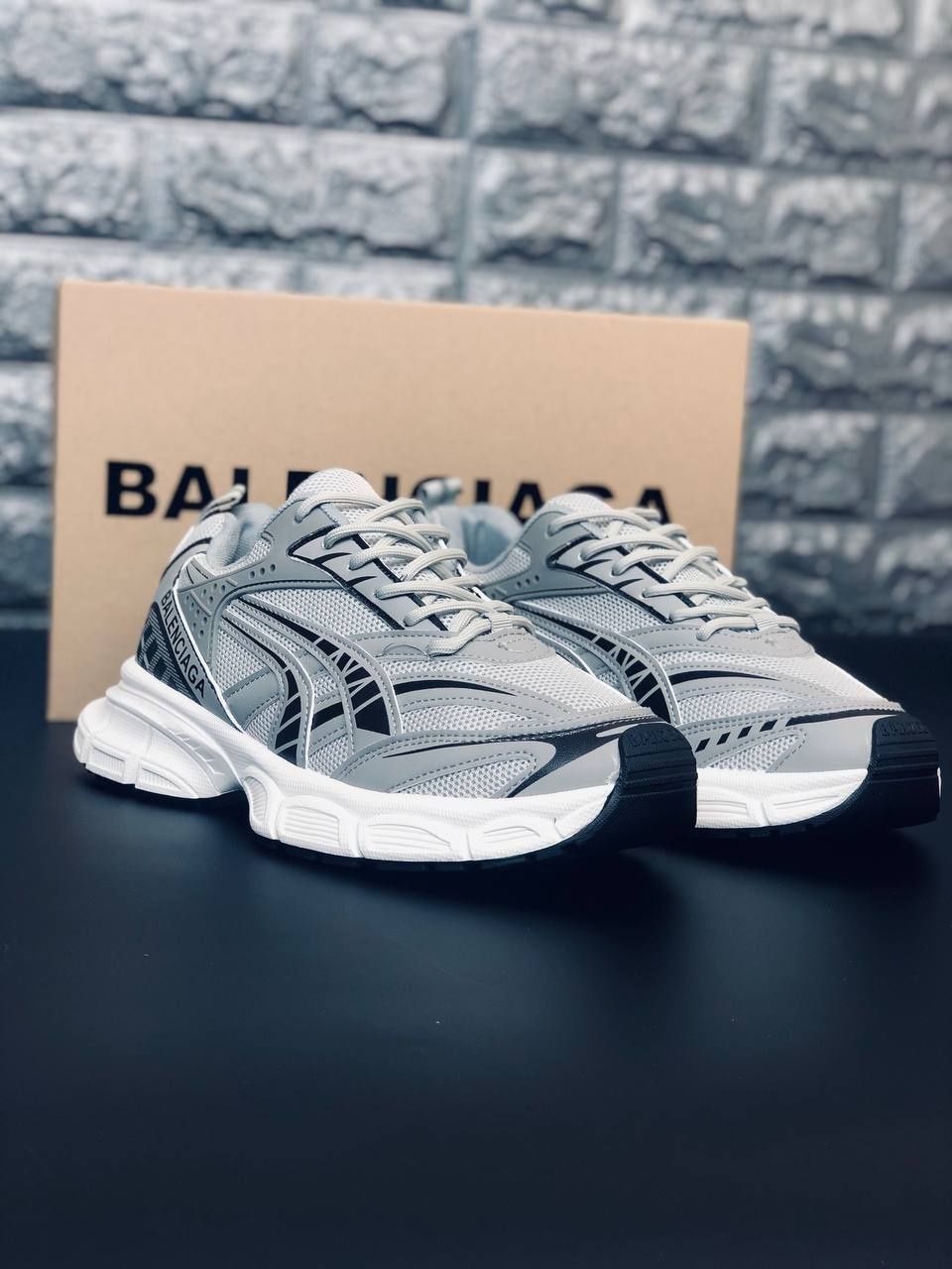 Кроссовки мужские баленсиага серые топовые кроссы Balenciaga