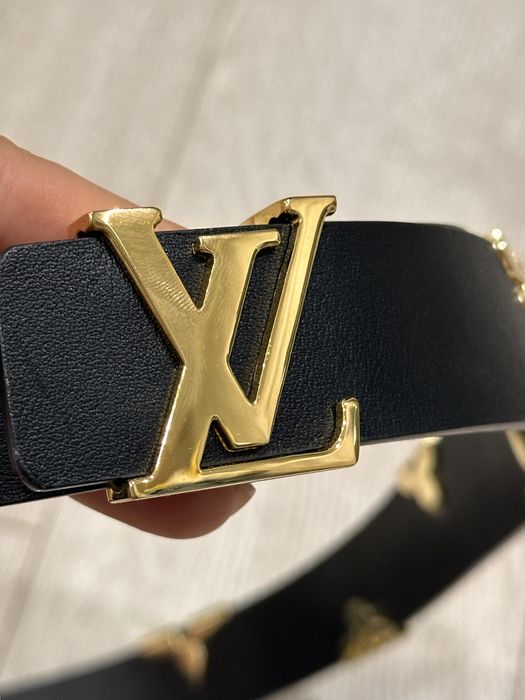 Ремінь шкіряний чорний LV