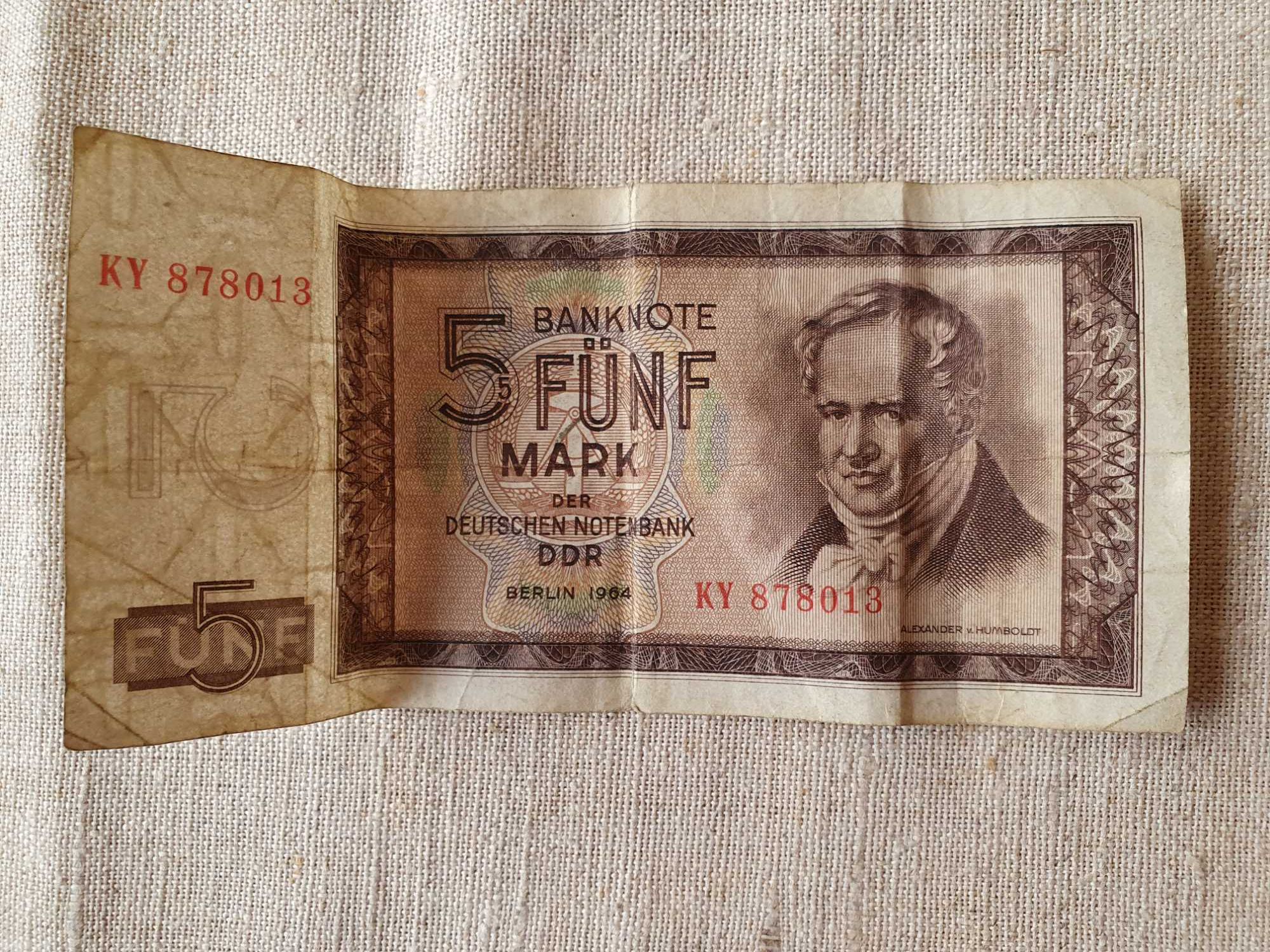 Banknot 5 Marek DDR