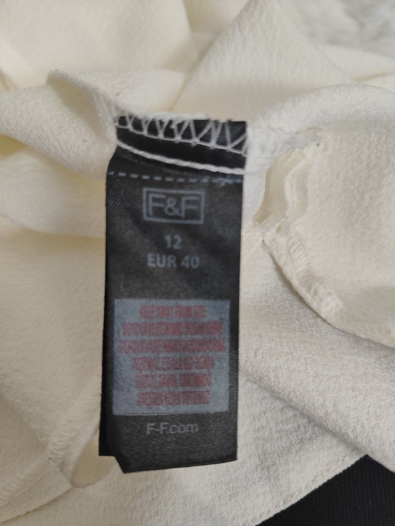 Biala Damska Koszulka z Krotkim Rekawem F$F(XL)