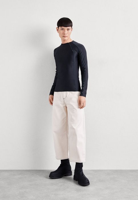 Koszulka z długim rękawem czarna z zamkami GmbH XS