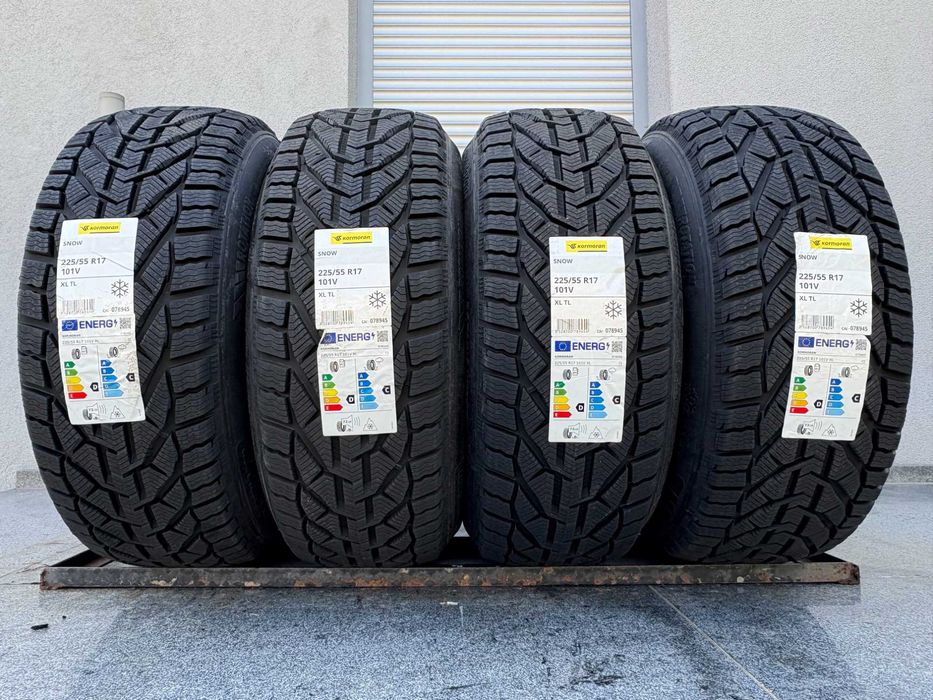 4szt zimowe 225/55R17 Kormoran SNOW 101V XL D,C,72db gwarancja 5 lat