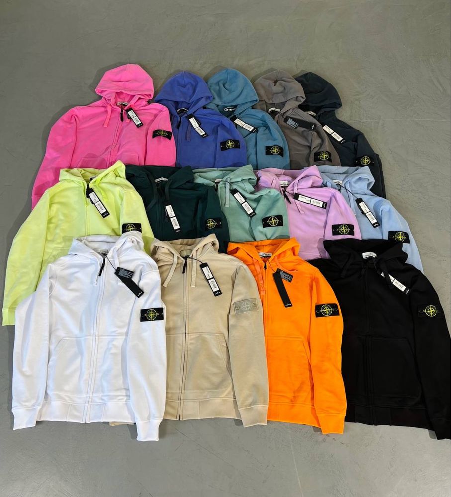 Зіп Худі Stone Island Хакі | Мужская Кофта Стон Айденд Хаки | Олива