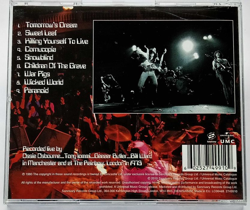 Black Sabbath – Live At Last CD 1980