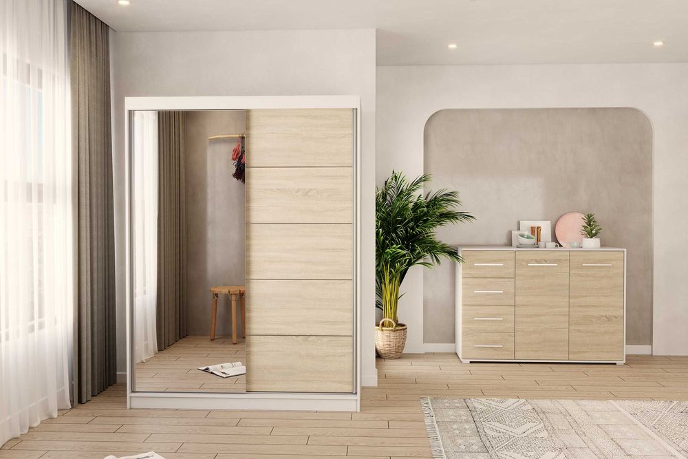 Zestaw szafa z komodą VISTA 05 FRIDA 01 - Idźczak Meble