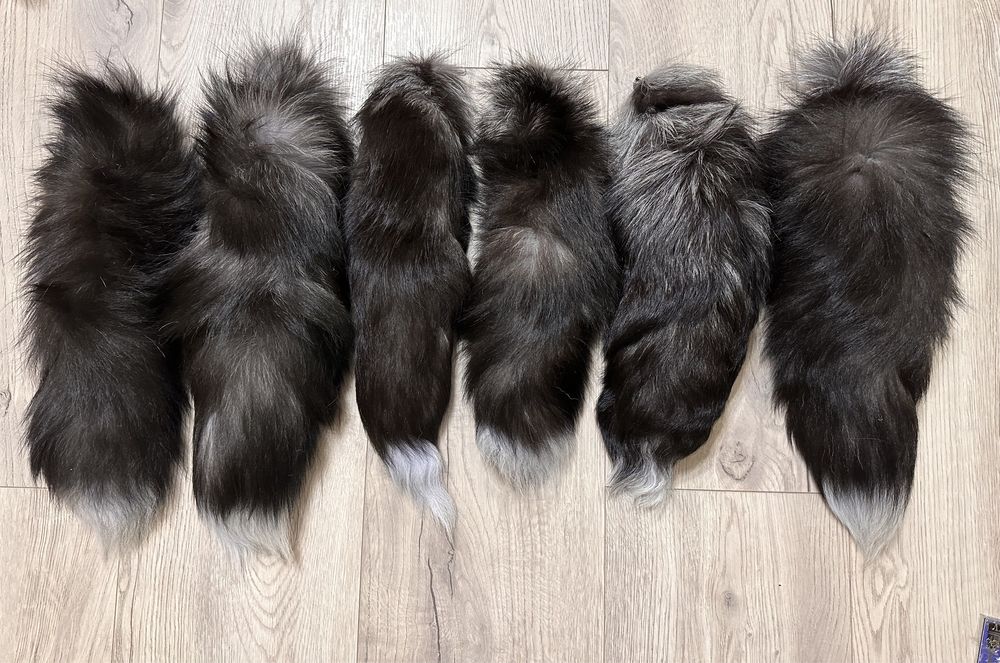 Хвосты  чернобурки, песца  и лисы на карабіні ,теріани для квадробіки