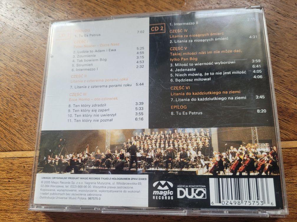 CDx2 Oratorium Tu Es Petrus /komp.P.Rubik/ 2005 Magic Rec.