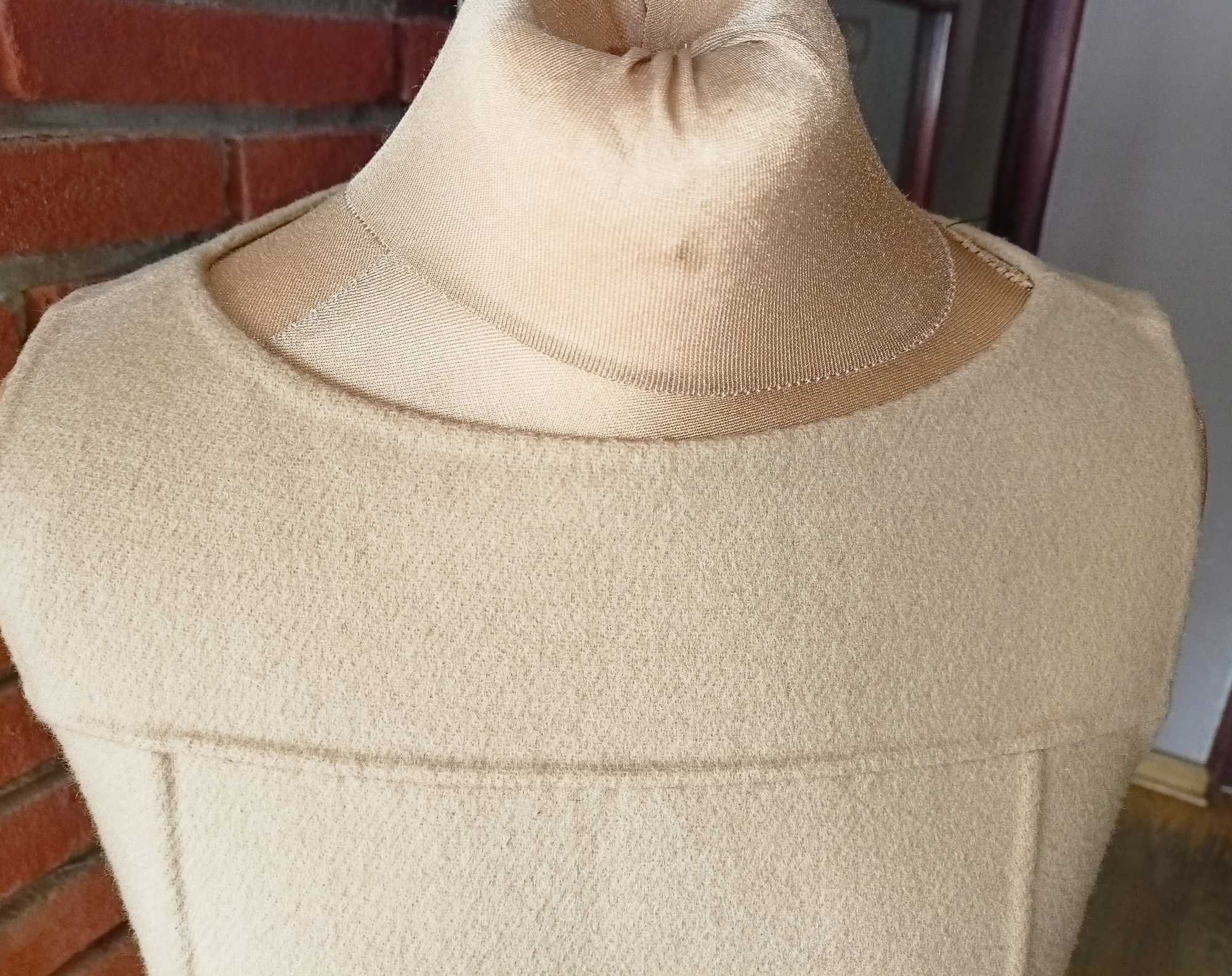 Max Mara kobieca tweedowa sukienka camel 34