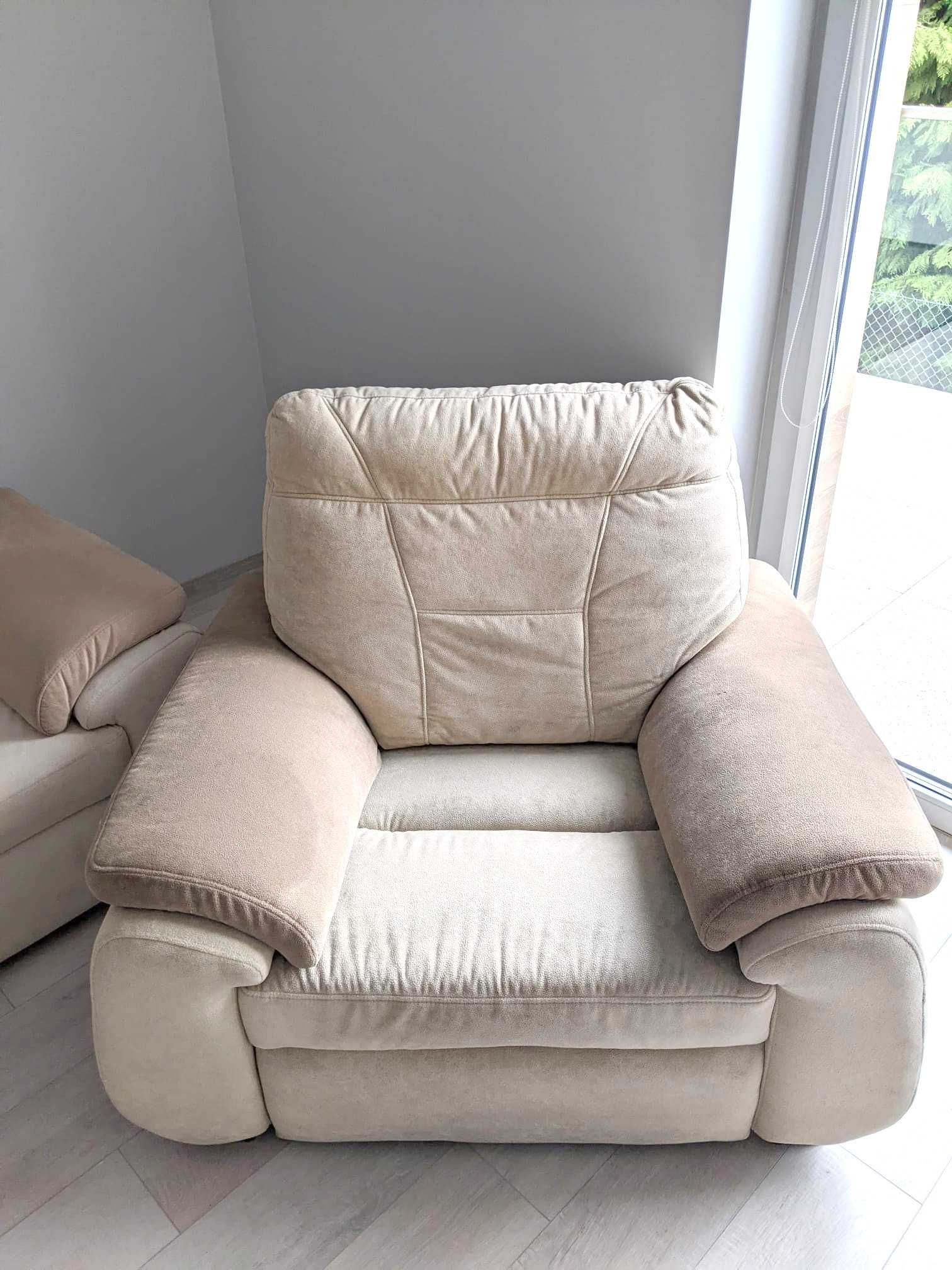 Zestaw wypoczynkowy - sofa + fotel + rozkładany fotel + gratis ława
