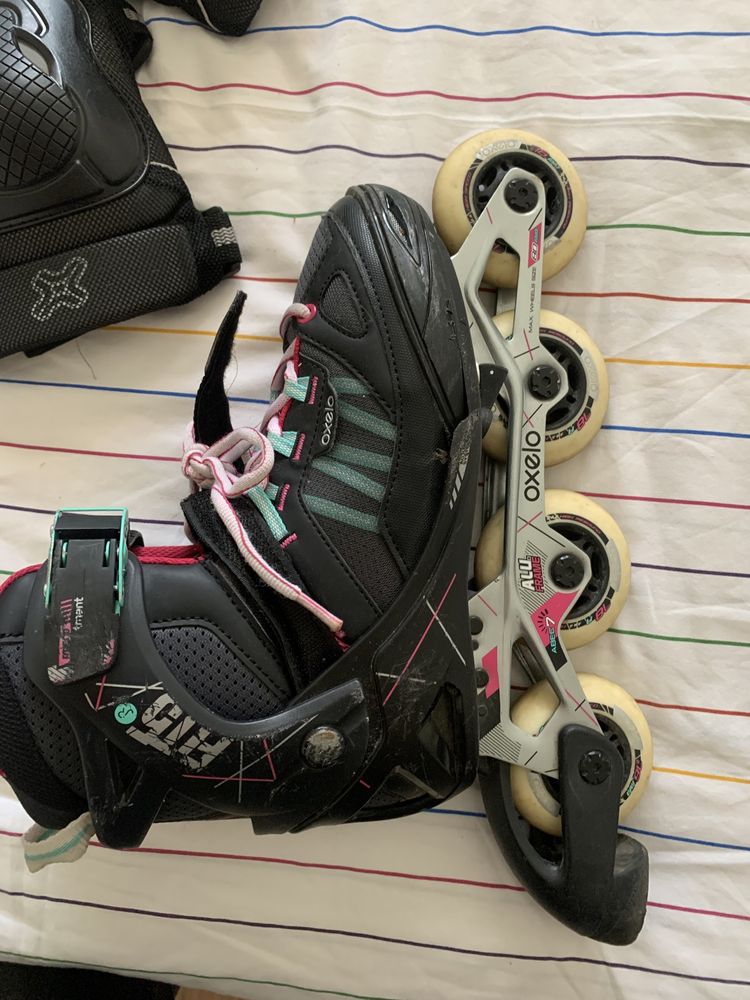 Patins oxelo (oferta das proteções)