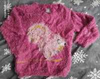 Włochaty sweter dla dziewczynki smyk rozm 110