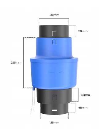 SKRAPLACZ kondensatu do kominka fi125mm kanał wentylacyjny bez wilgoci