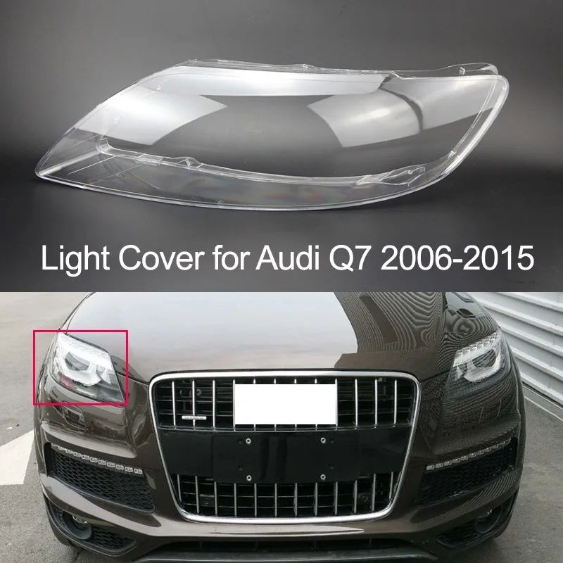 Vidro capa lente farol ótica Audi Q7 2006 até 2015