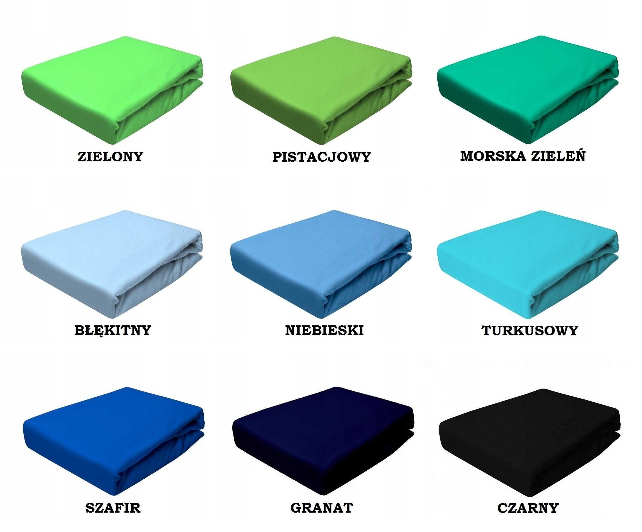 Prześcieradło jersey 180x200 z gumką RÓŻNE KOLORY