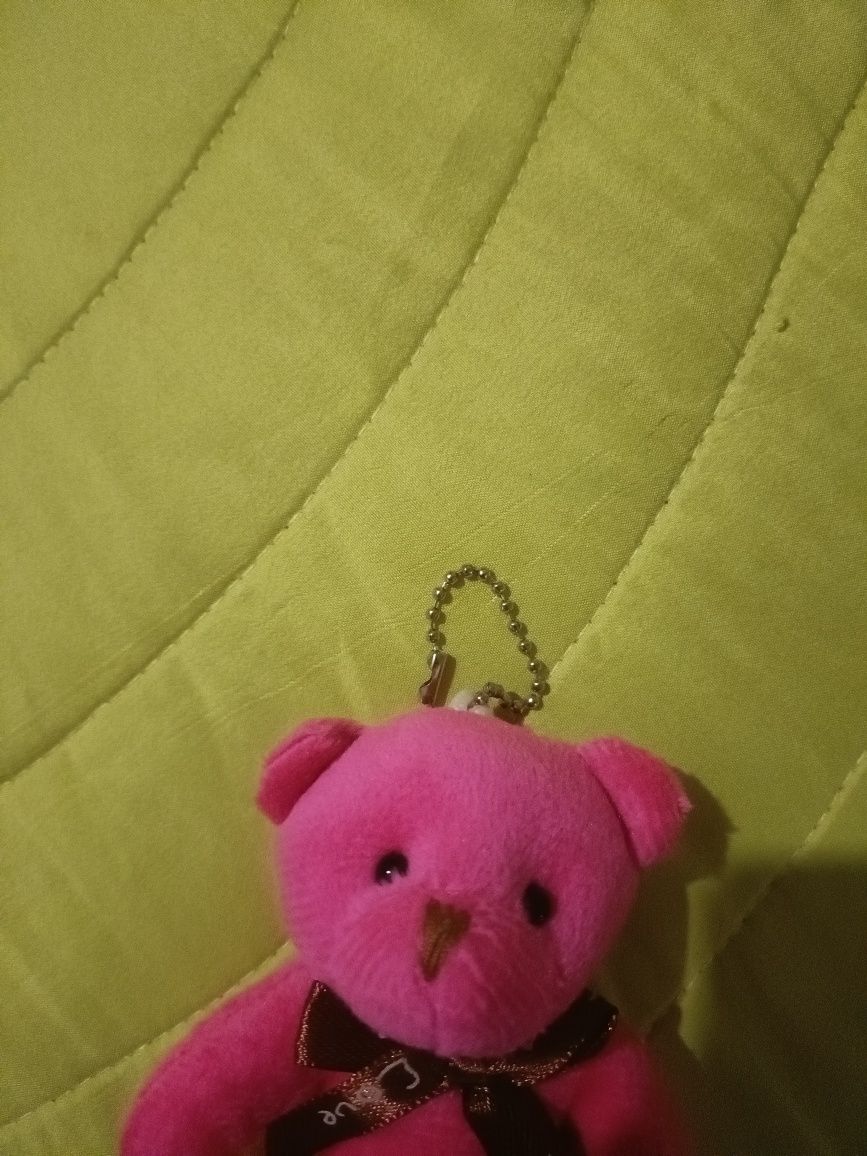 Peluche ursinho cor rosa escuro de 12 cm ( Portes grátis)