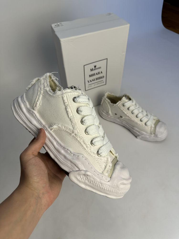 MMY Maison Mihara Yasuhiro white distressed білі кеди кеды кросовки 43
