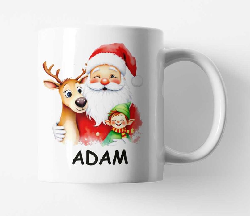 Kubek z imieniem na świeta dla dziecka pod choinkę