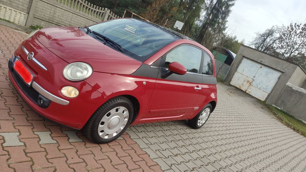 Fiat 500/klima/ pół skóry/ chromy/kamera/cofana /salon Polska