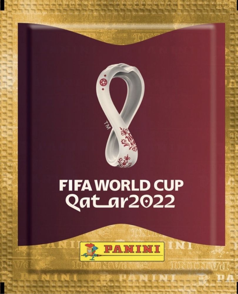 Коробка с 50-ми упаковками наклеек FIFA WORLD CUP QATAR 2022