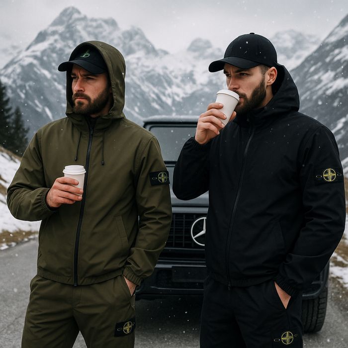 STONE ISLAND мужской спортивный костюм на флисе с флисом кофта штаны