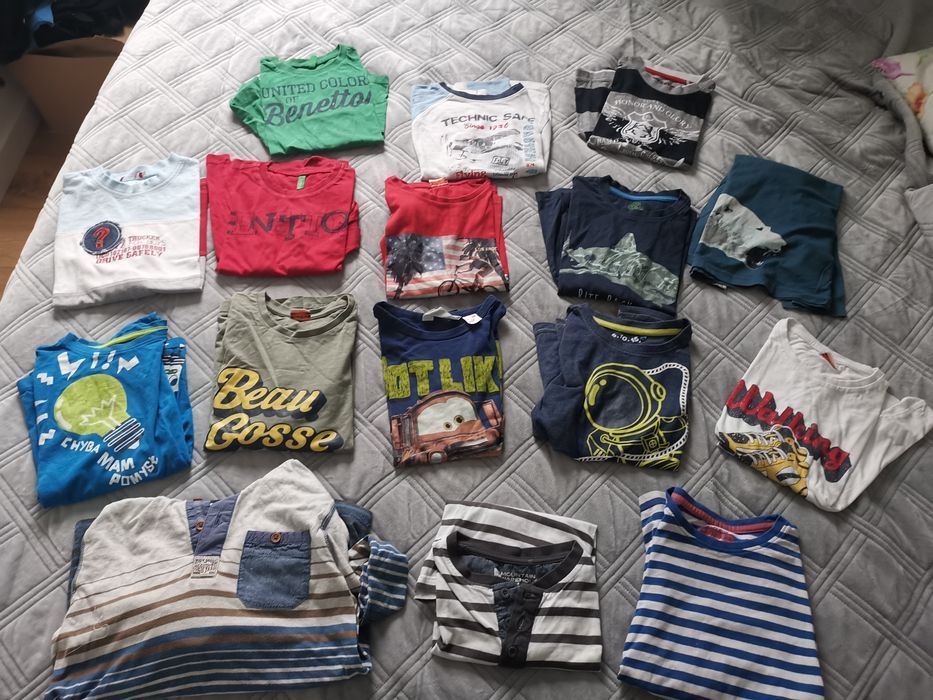 Koszulka t-shirt bluzka z długim rękawem rozm. 122-128 duzo koszulek b