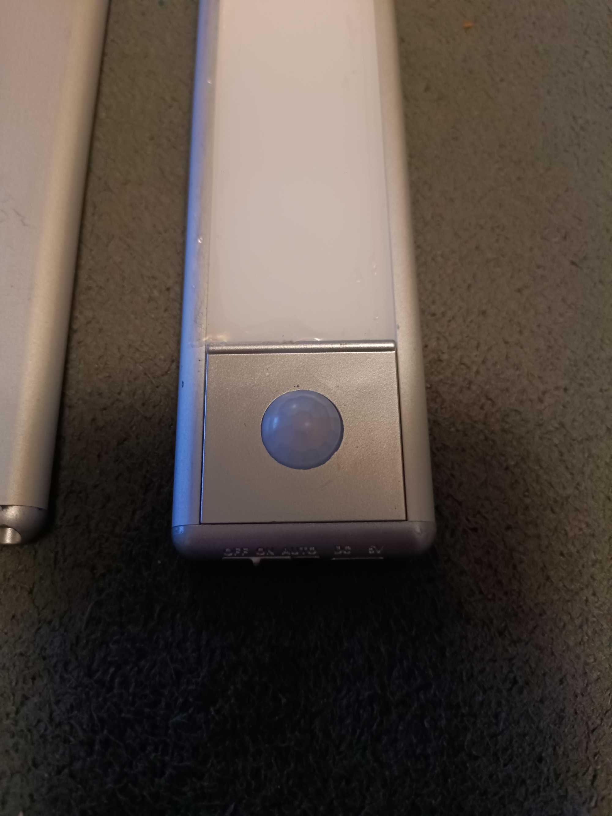 Lampa czujnik ruchu magnes LED listwa oświetlenie 30cm akumulator USB