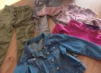 Zestaw ubrań dla dziewczynki joggery cargo katana bluzy 122