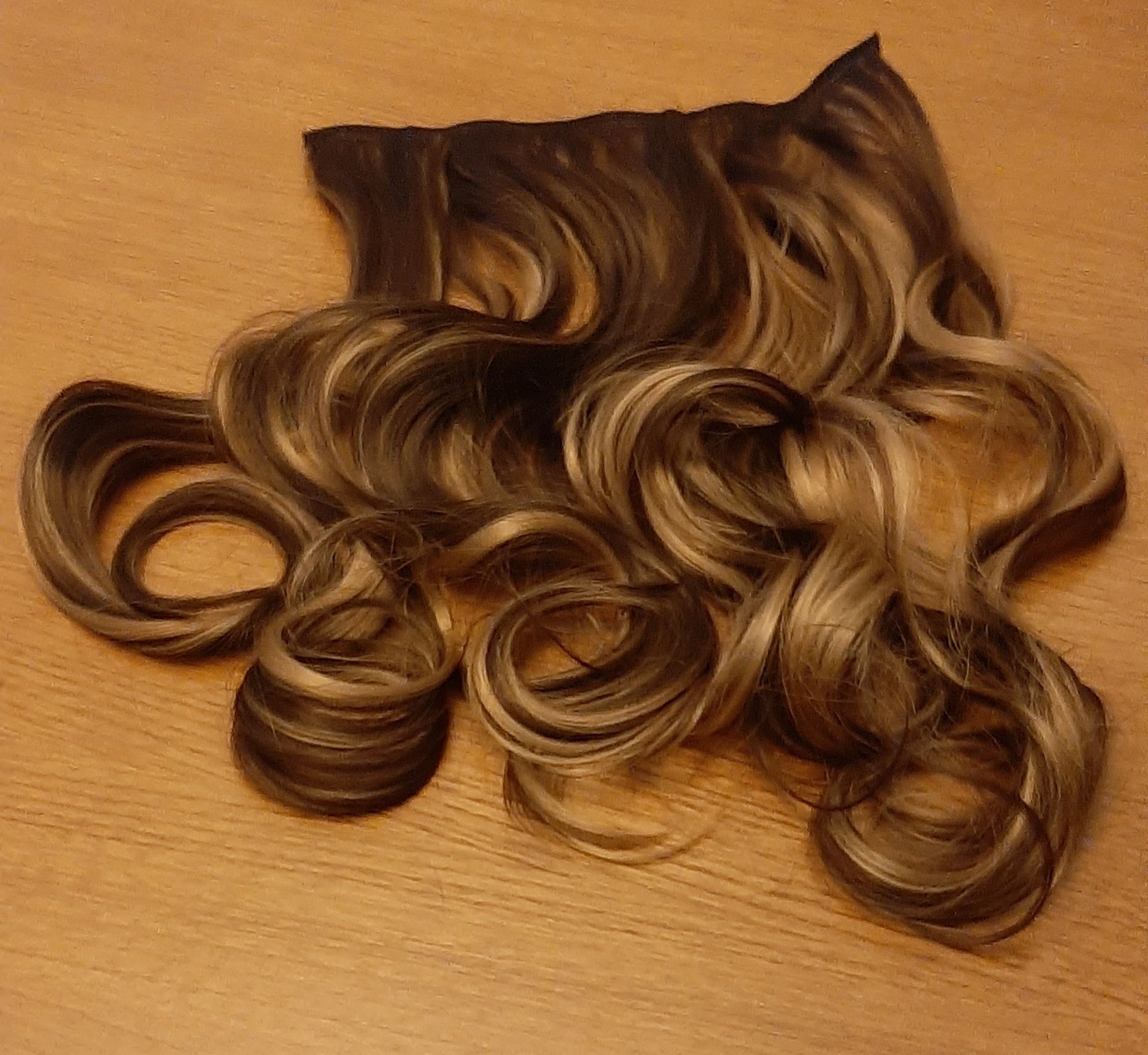 Extensões de cabelo sintético 2 tons 60cm