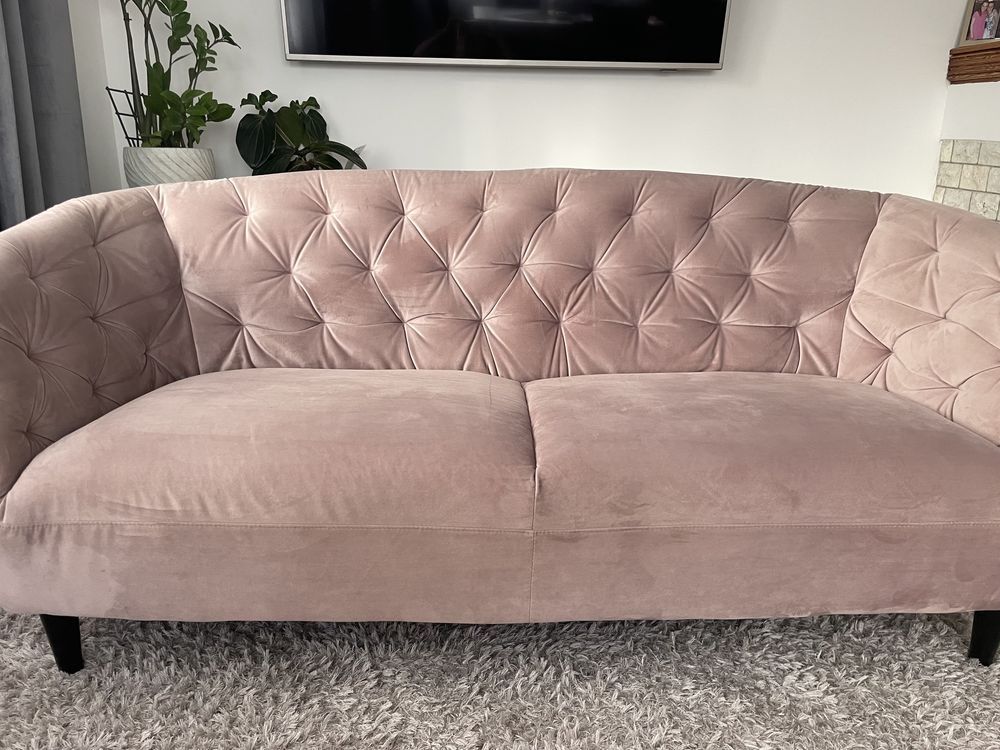 Kanapa sofa pikowana glamour 3 osobowa