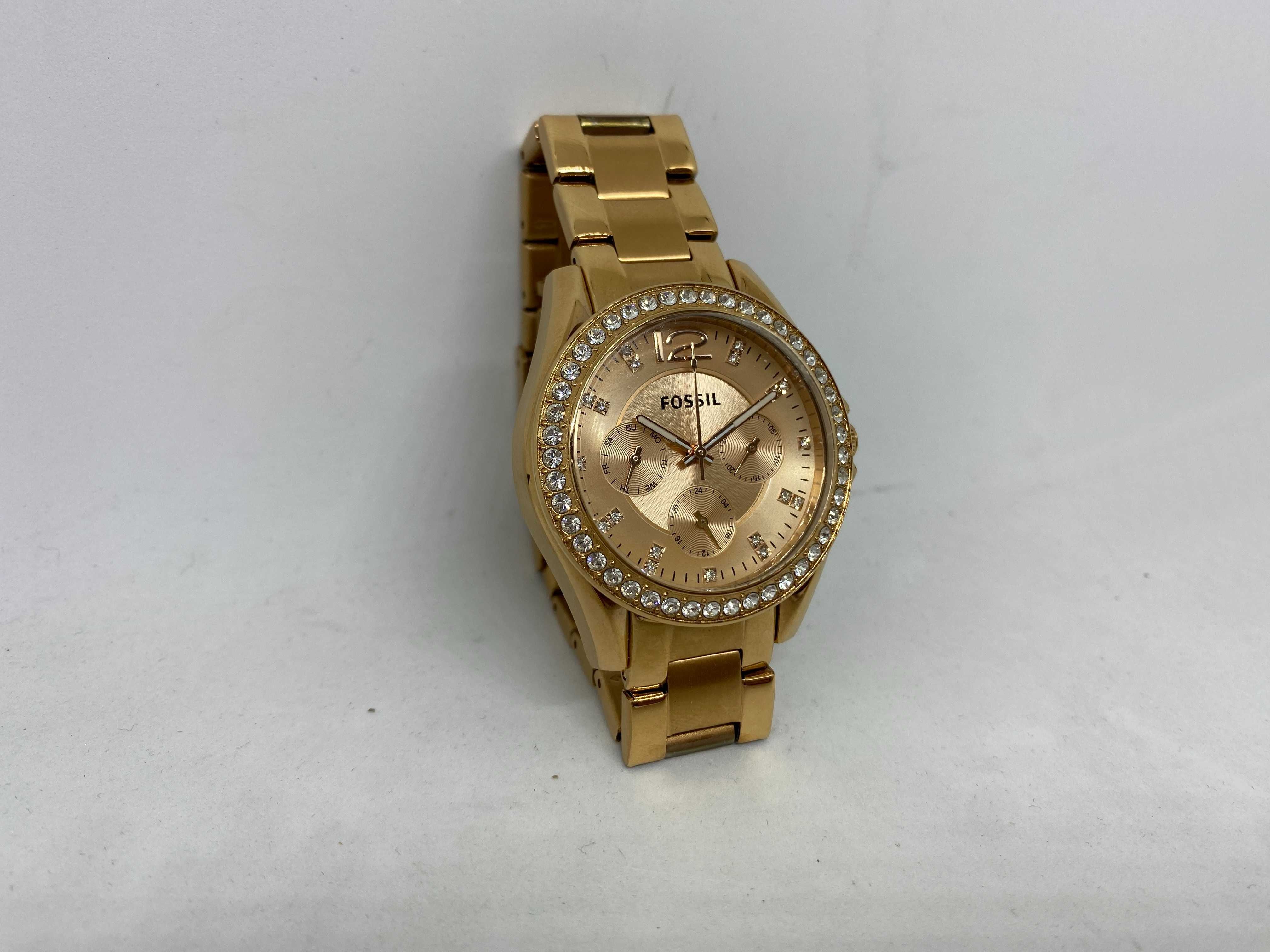 Zegarek damski Fossil ES2811 różowe złoto
