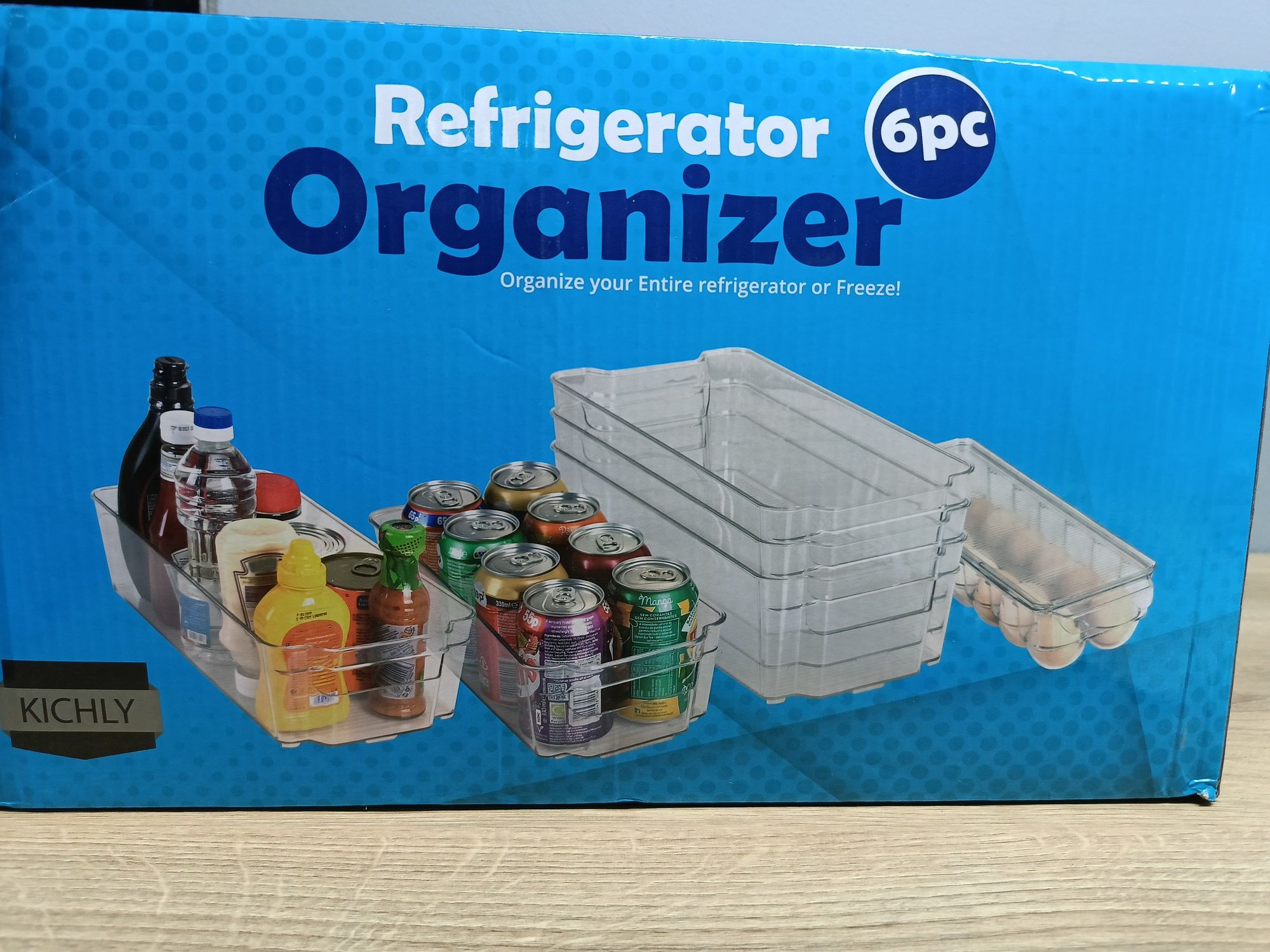 Zestaw 6 pojemników na żywność pojemnik na jajka do lodówki organizer