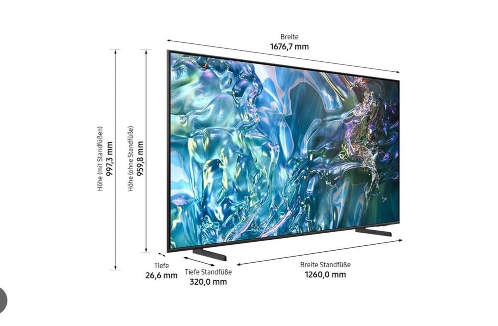 Telewizor Samsung QLED Q60T 75 cali - perfekcyjny stan jak nowy
