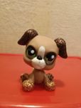 Littlest pet shop pies LPS #2351 boxer dog  brokatowy bokser