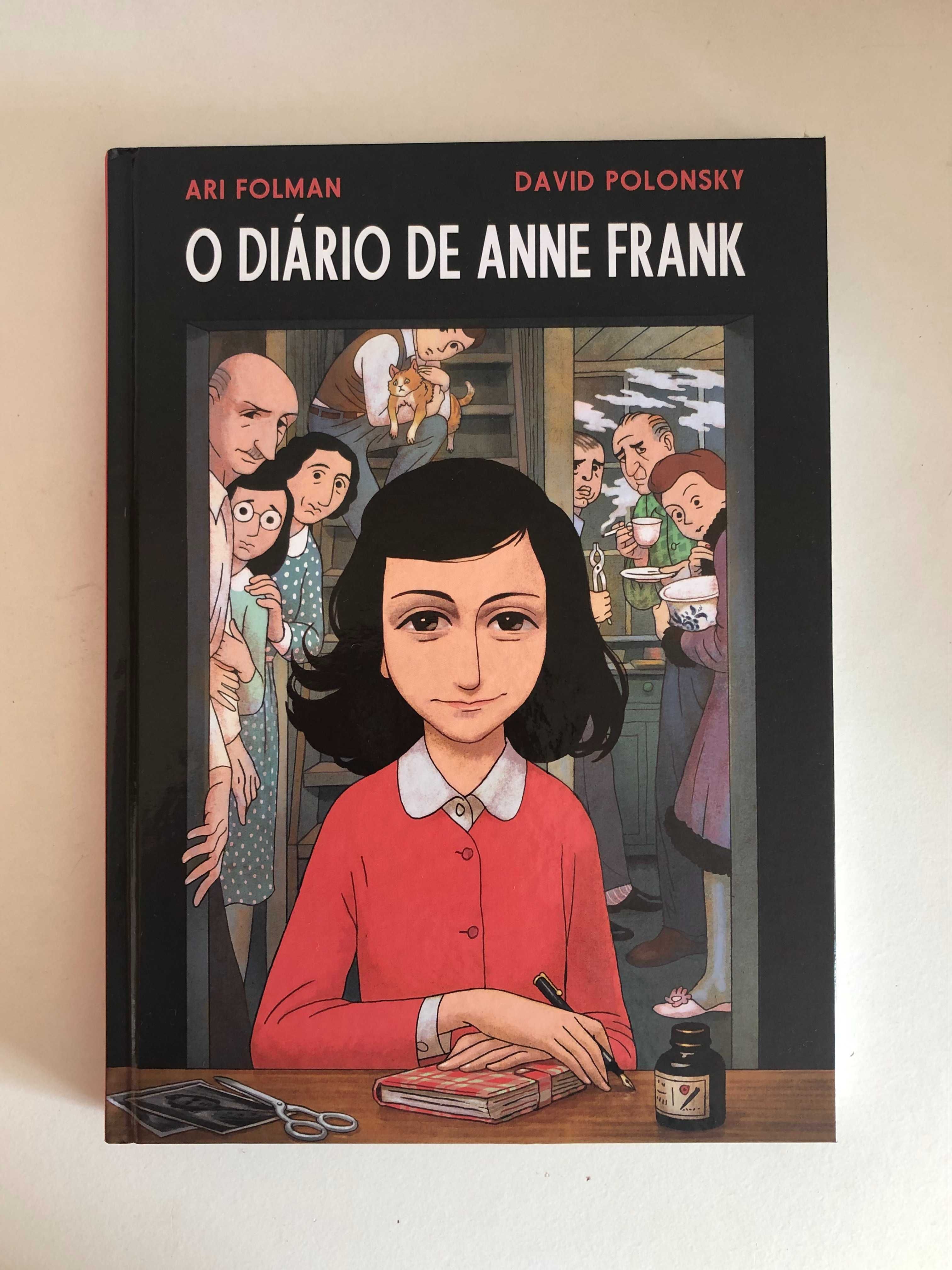 Livro em banda desenhada "O diário de Anne Frank"