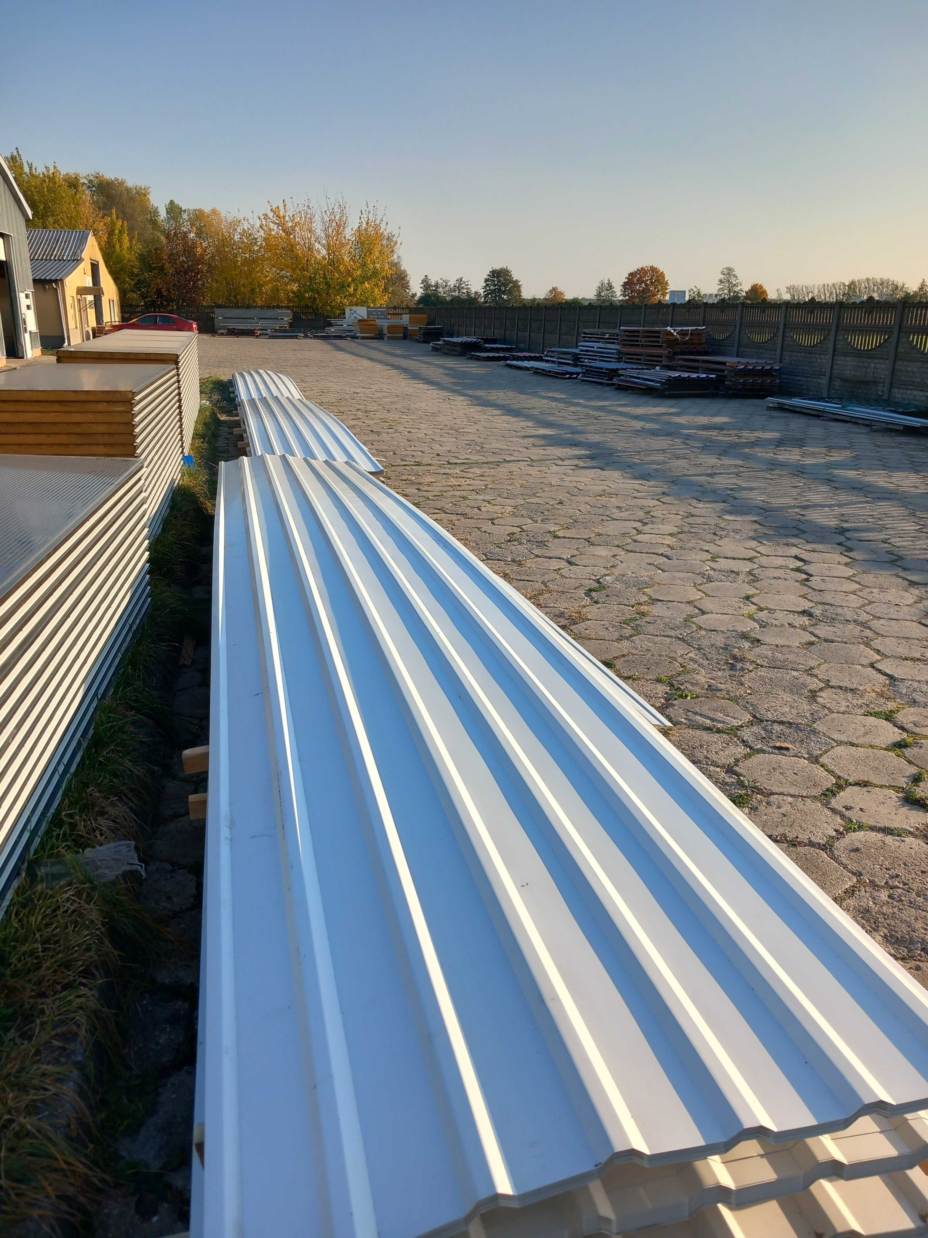Blacha trapezowa T-20 (0,5) RAL9010 biały, dł. 7,95m. Dostępna od ręki