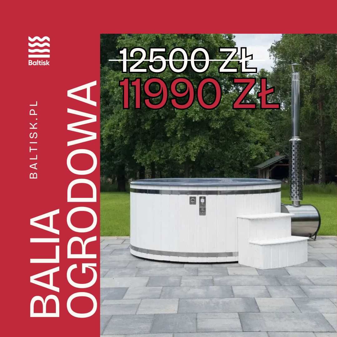 Balia ogrodowa, Jacuzzi wanna z hydromasażem, bania piec na drewno hit
