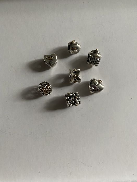 Pandora tt two tone staruszki srebro złoto charmsy korale