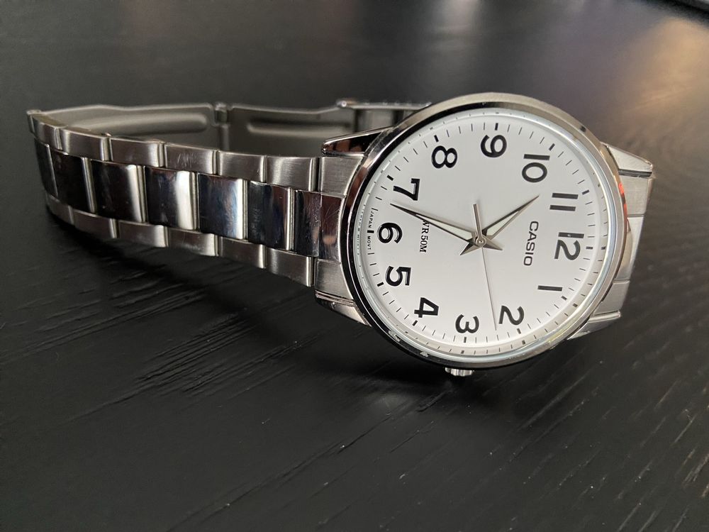 Zegarek analogowy Casio MTP-1303P srebrny męski