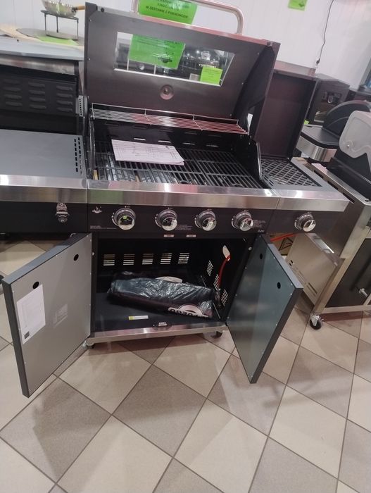 GRILL Gazowy El FUEGO KINGSTON 4+1 żeliwo szyba Led ŻELIWNY RUSZT !