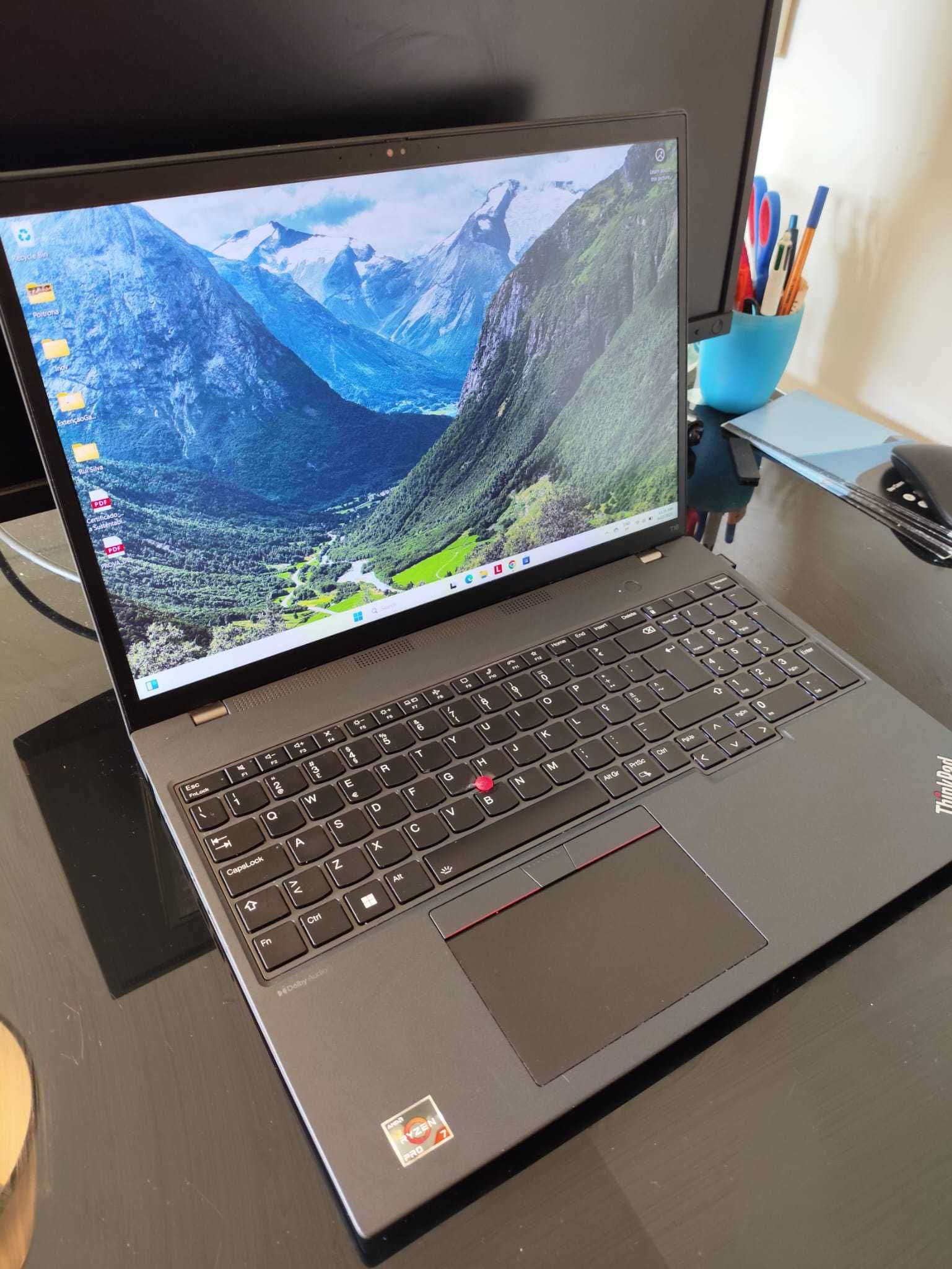Lenovo ThinkPad T16 Gen 2 (16″) – AMD Ryzen 7 PRO 7840U + Carregador