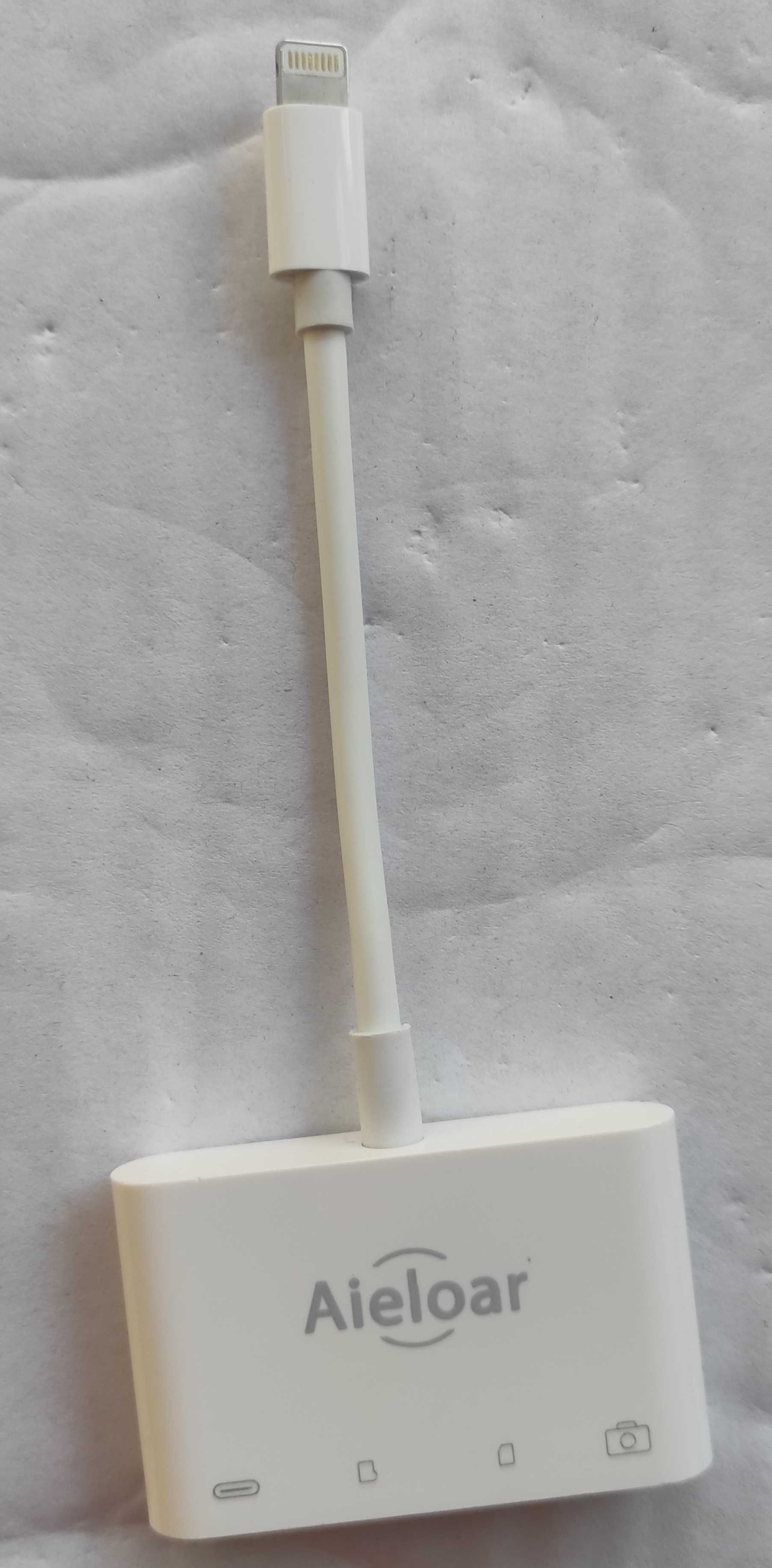 Czytnik kart USB C na SD, Aieloar 4 w 1 iPhone 15 Pro Max