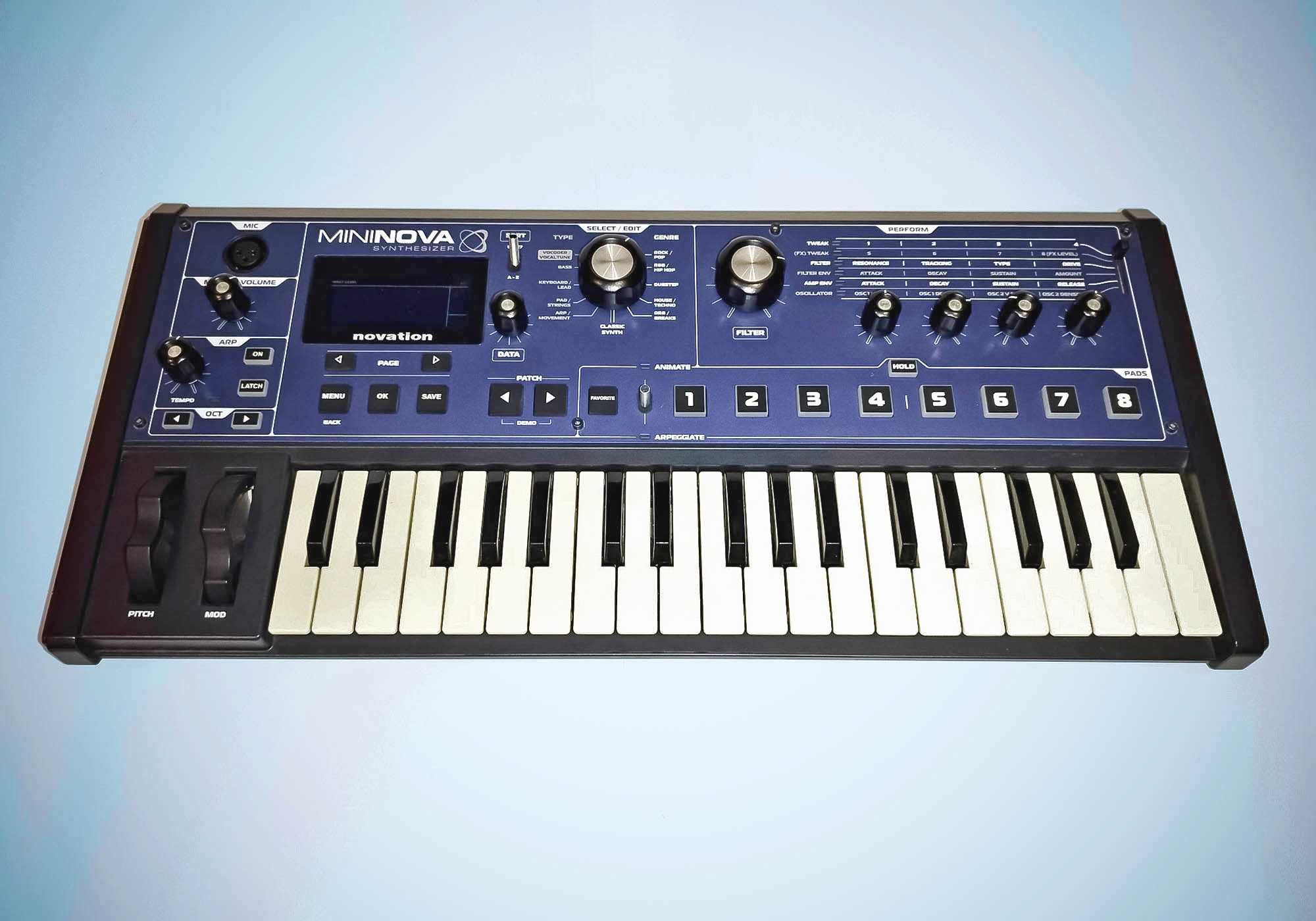 Novation Mininova - Синт, цифро-аналоговий, вокодер, процесор ефектів