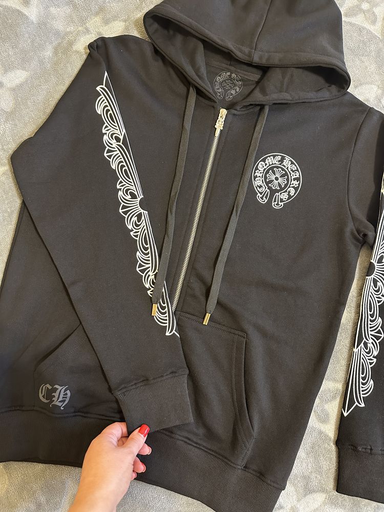 Зіп худі Chrome hearts, худі на блискавці